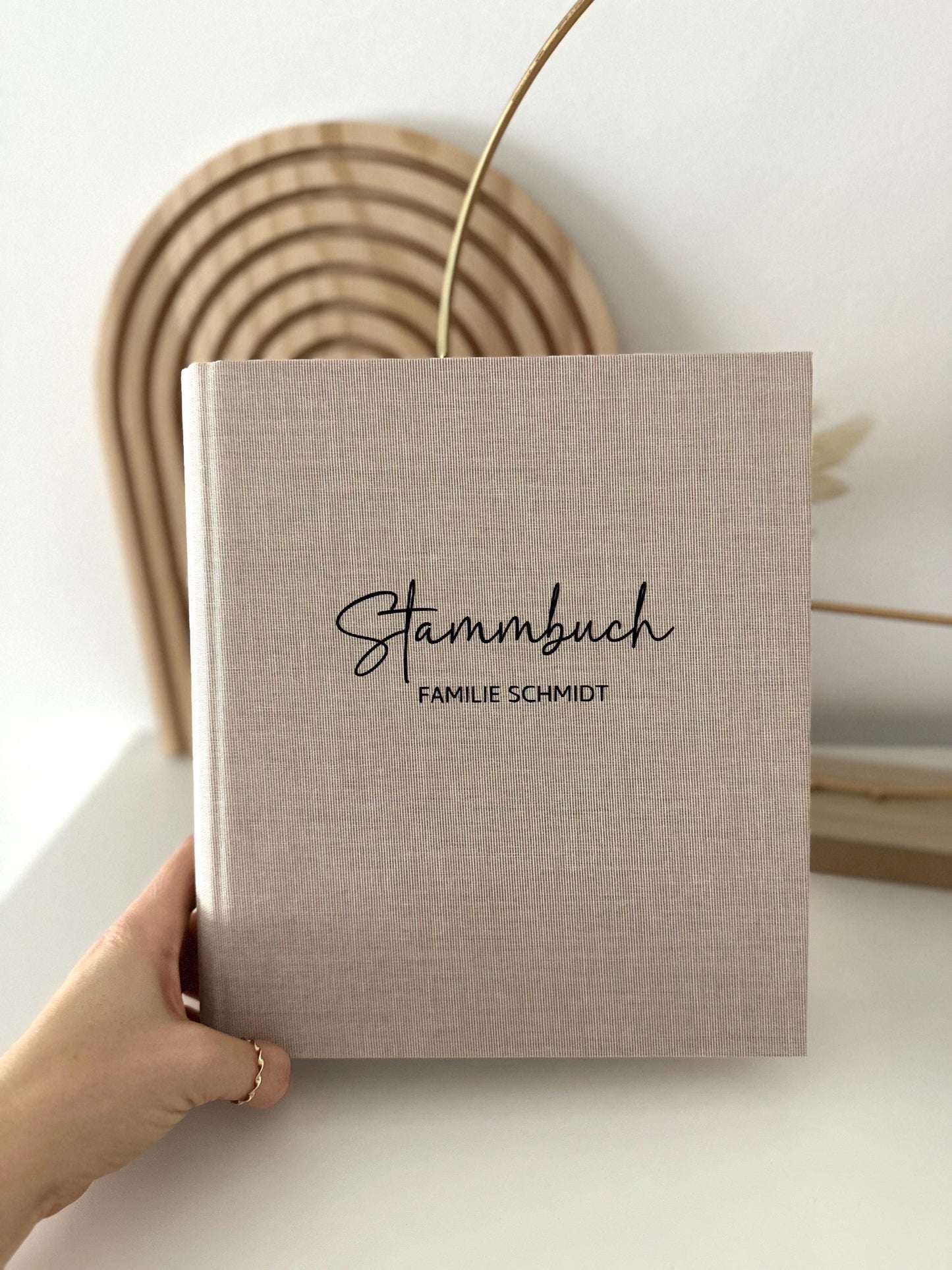 Stammbuch personalisiert aus Leinen