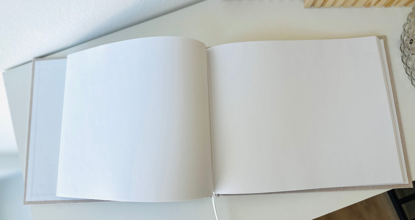 Gästebuch Leinen personalisiert | Zahl und Name
