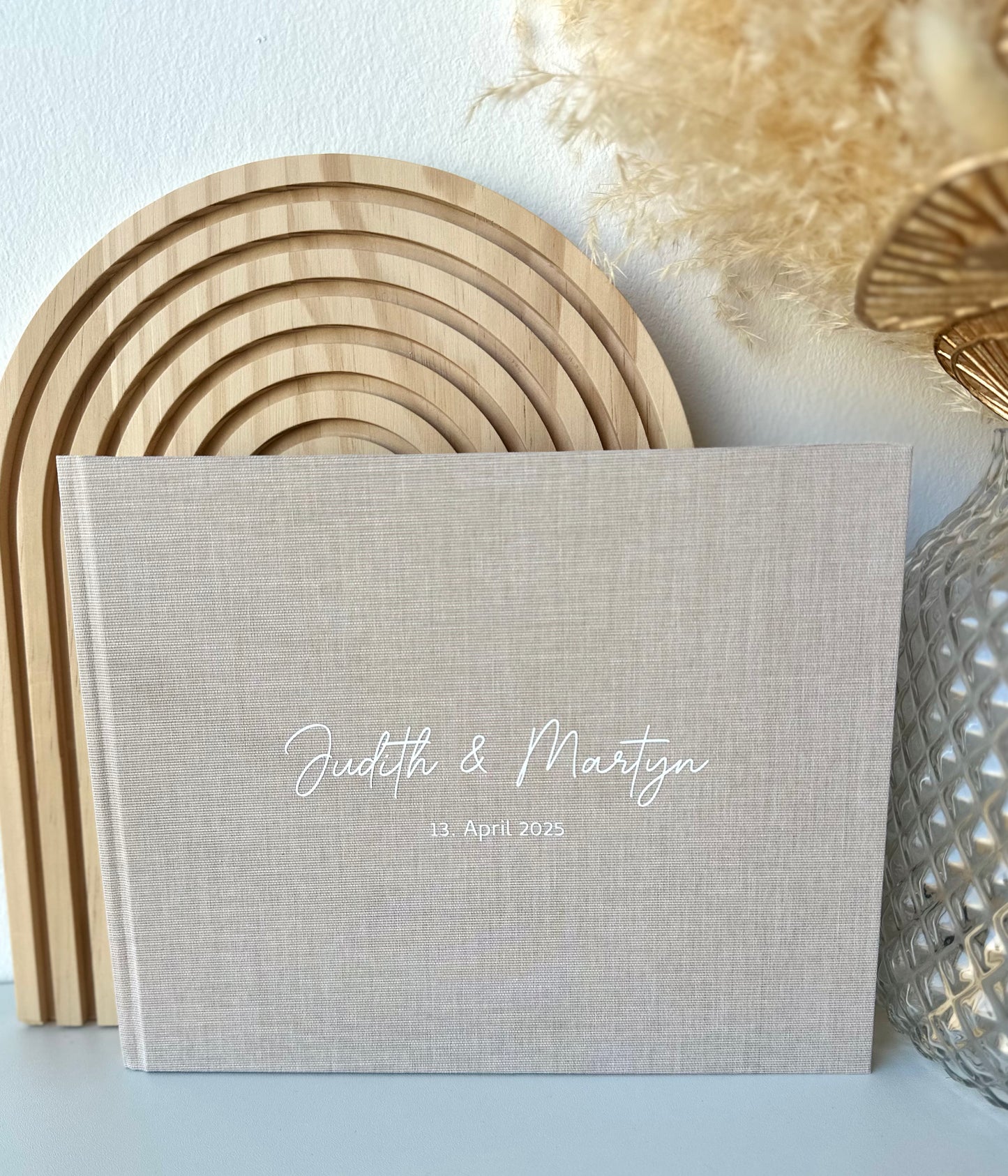Gästebuch Leinen personalisiert | Hochzeit