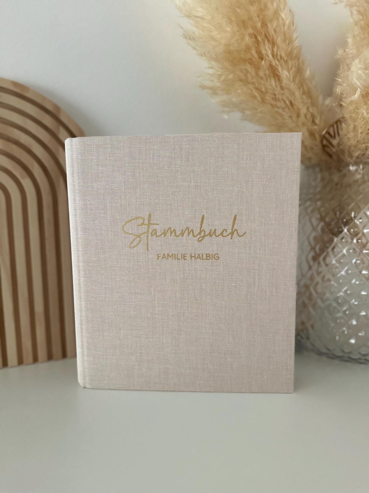 Stammbuch personalisiert aus Leinen