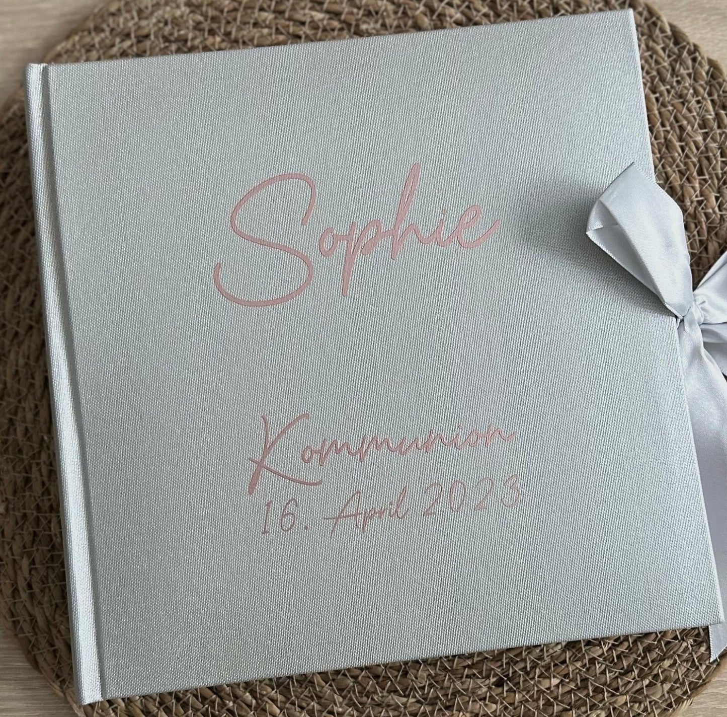 Fotoalbum mit Schleife personalisiert | Konfirmation | Kommunion