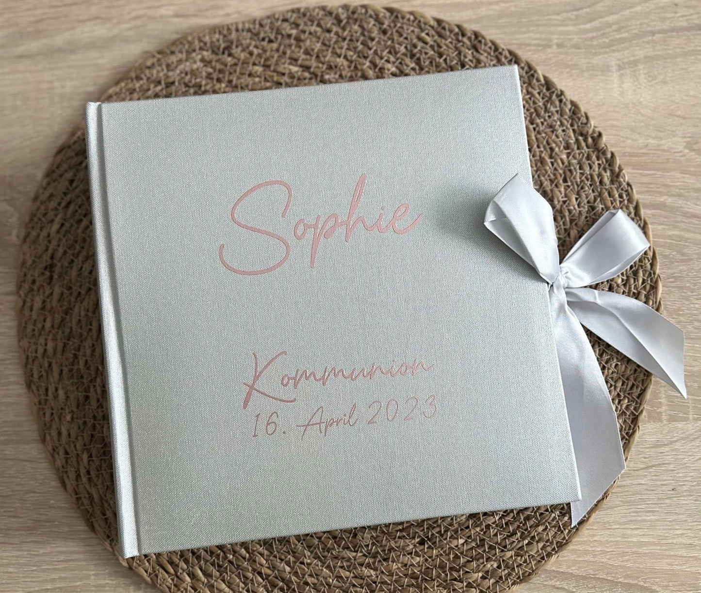 Fotoalbum mit Schleife personalisiert | Konfirmation | Kommunion