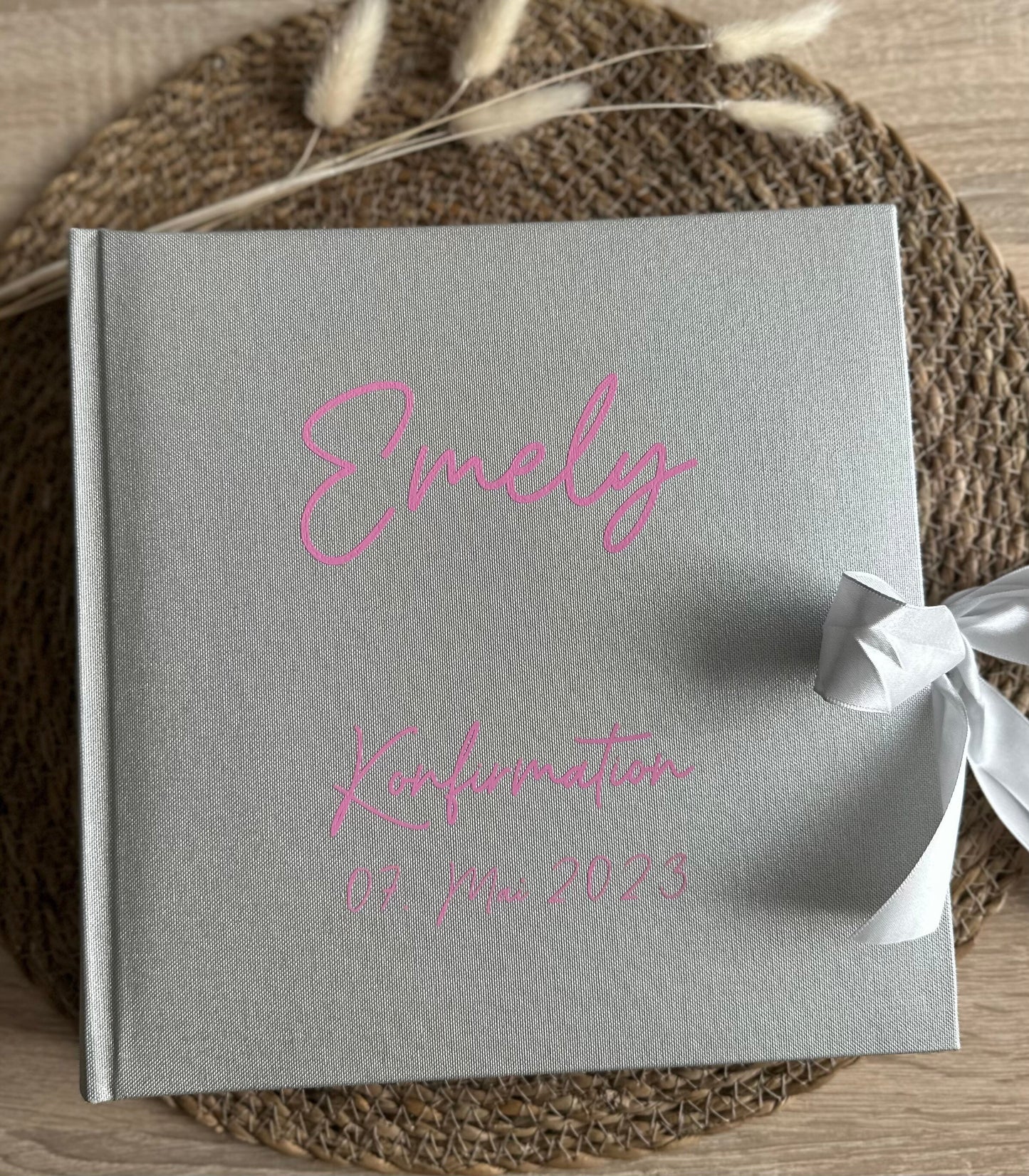 Fotoalbum mit Schleife personalisiert | Konfirmation | Kommunion