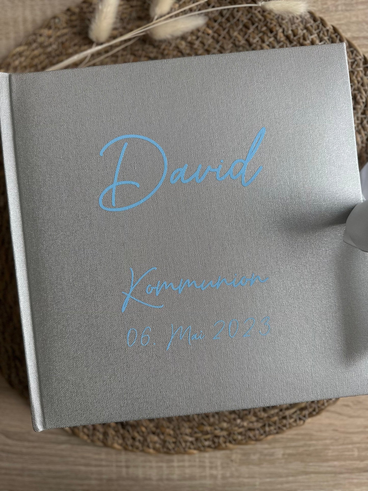 Fotoalbum mit Schleife personalisiert | Konfirmation | Kommunion