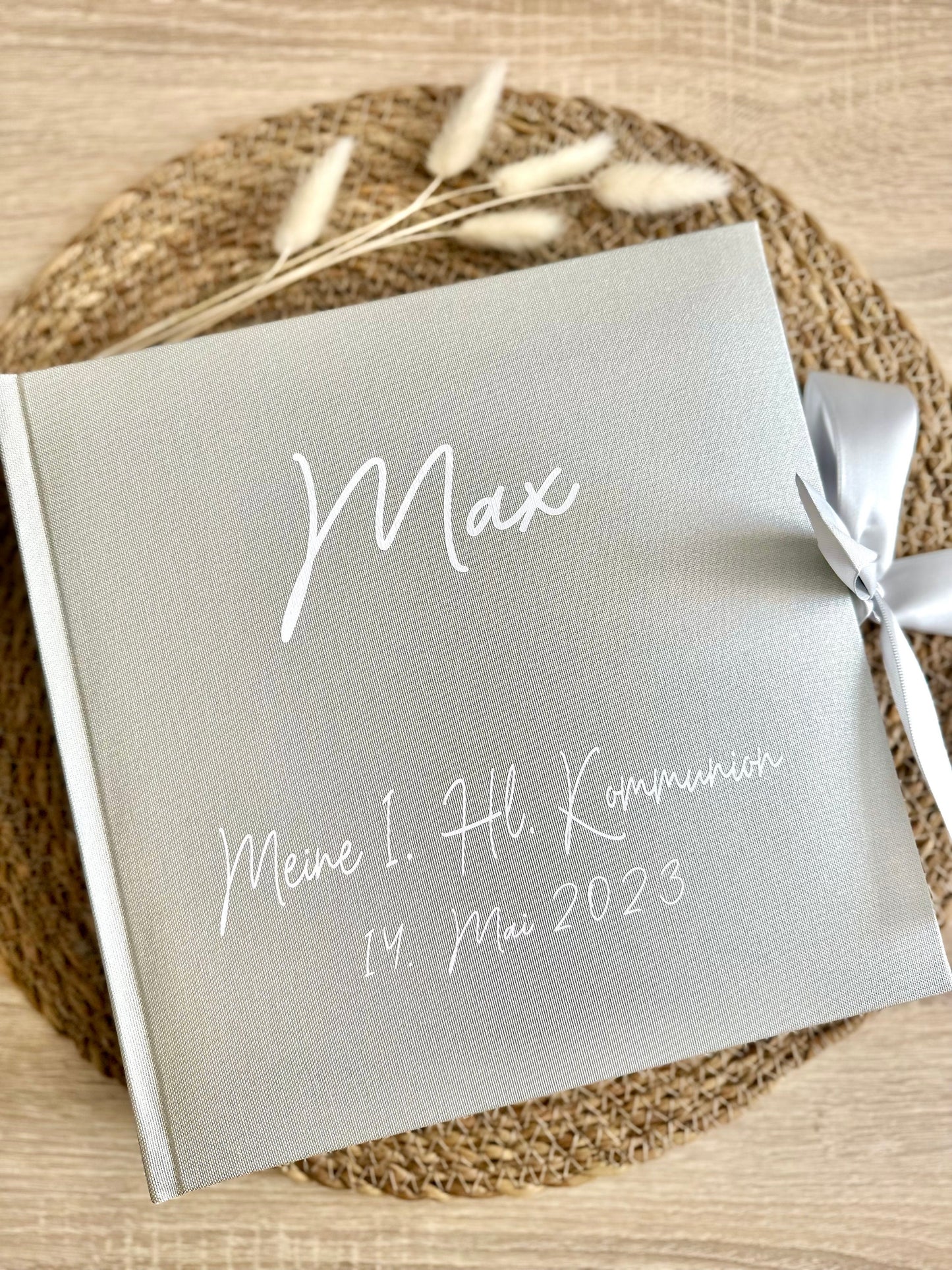 Fotoalbum mit Schleife personalisiert | Konfirmation | Kommunion