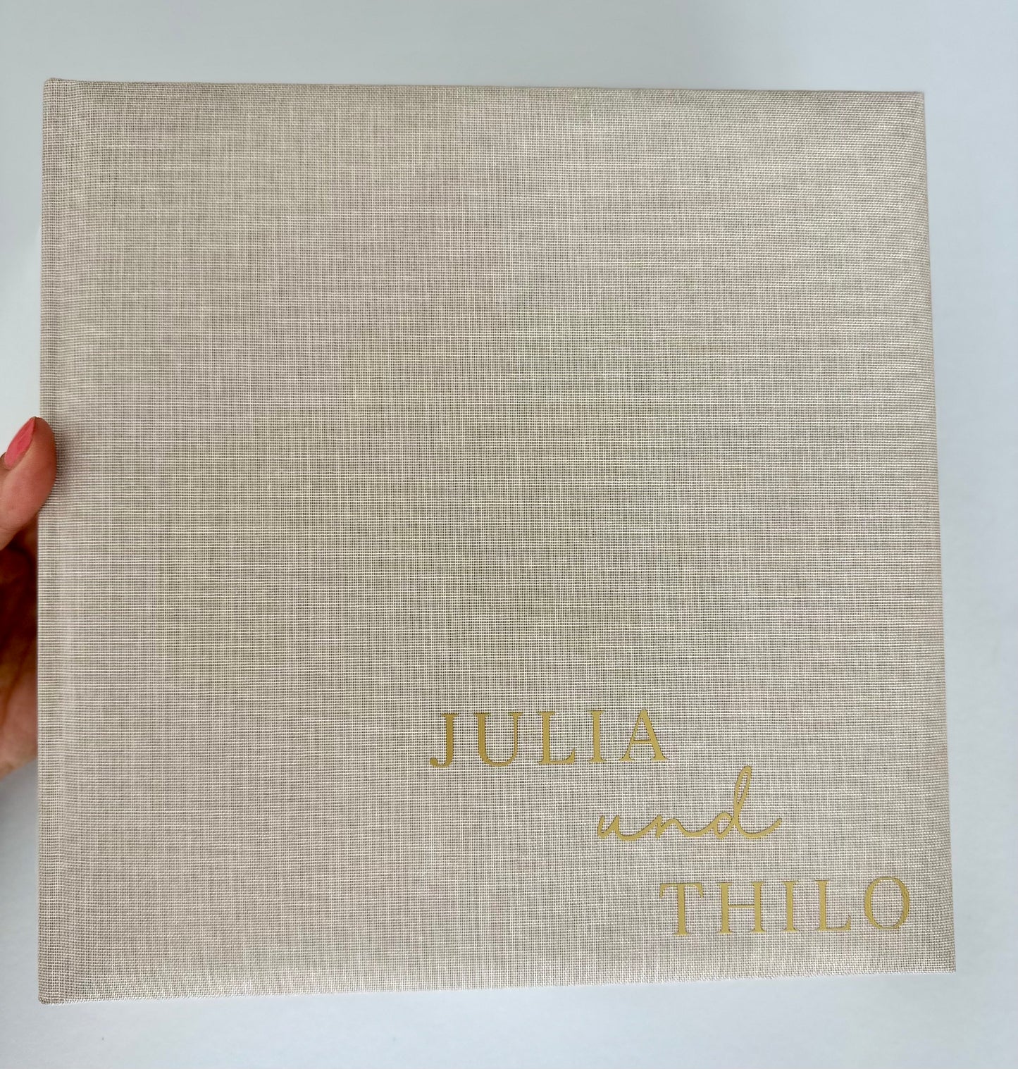 Fotoalbum aus Leinen personalisiert