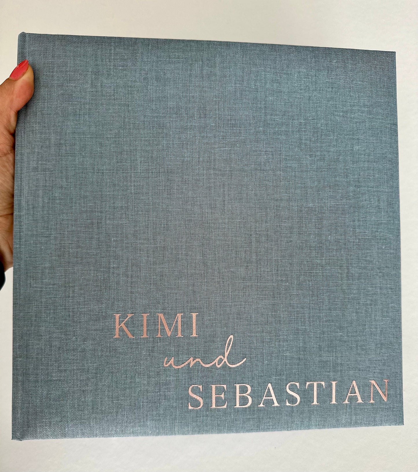 Fotoalbum aus Leinen personalisiert