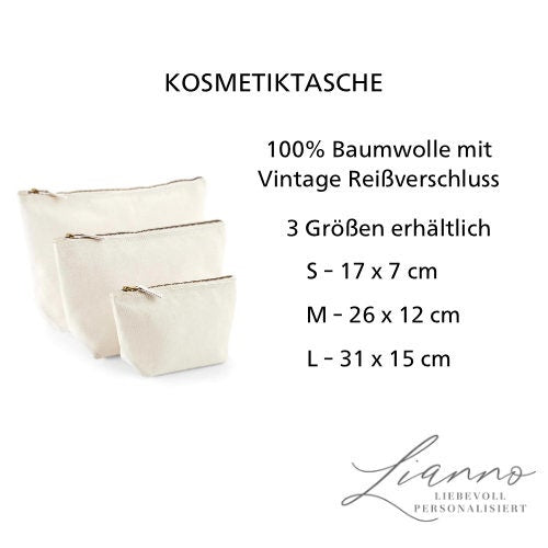 Kosmetiktasche Baumwolle Hebamme mit Herz