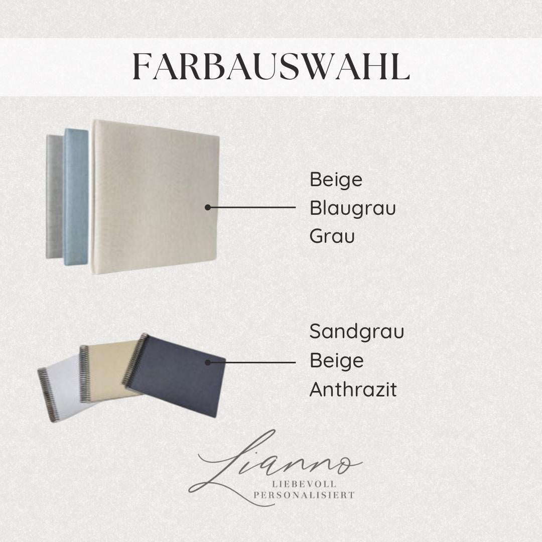 Fotoalbum aus Leinen personalisiert