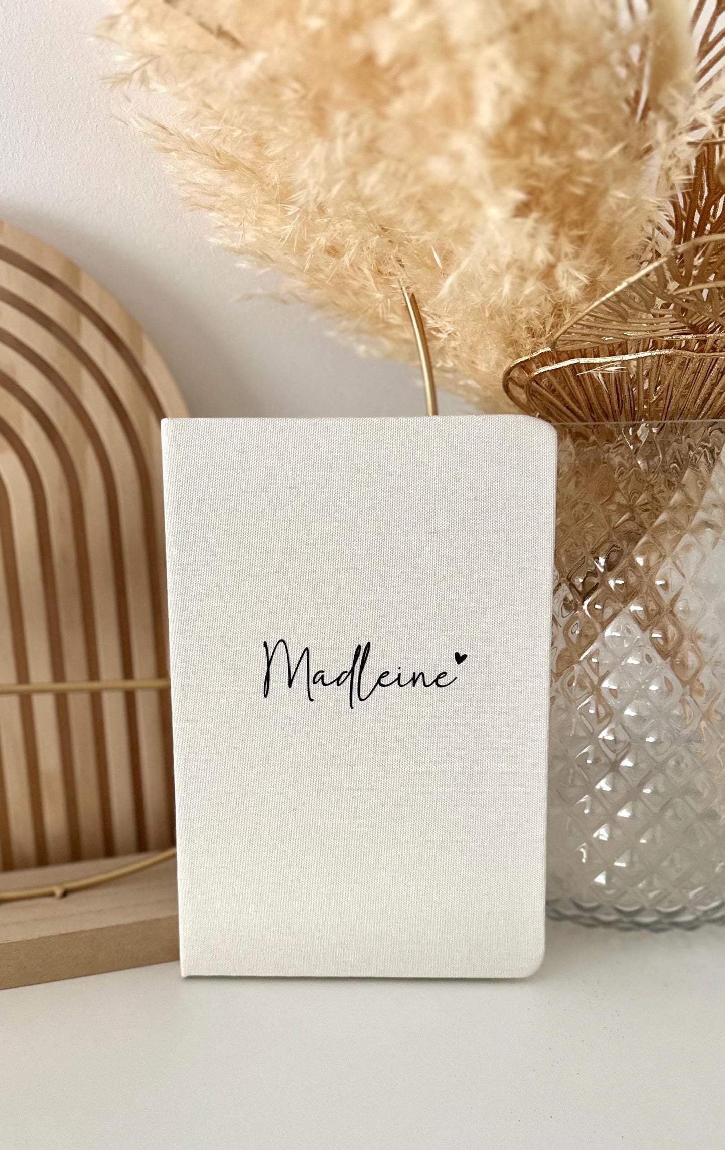 Personalisiertes Notizbuch Name mit Herz