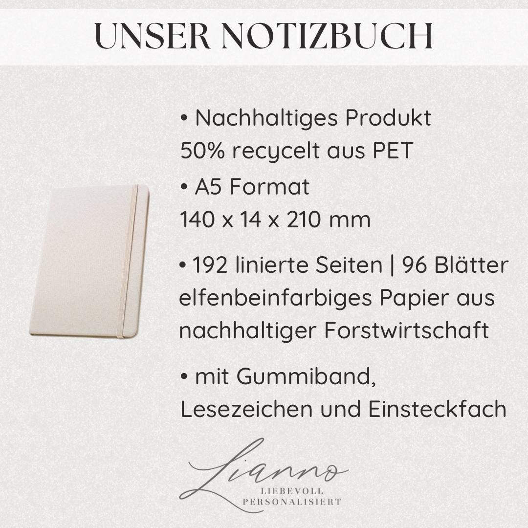 Notizbuch Wunschwort mit Herz