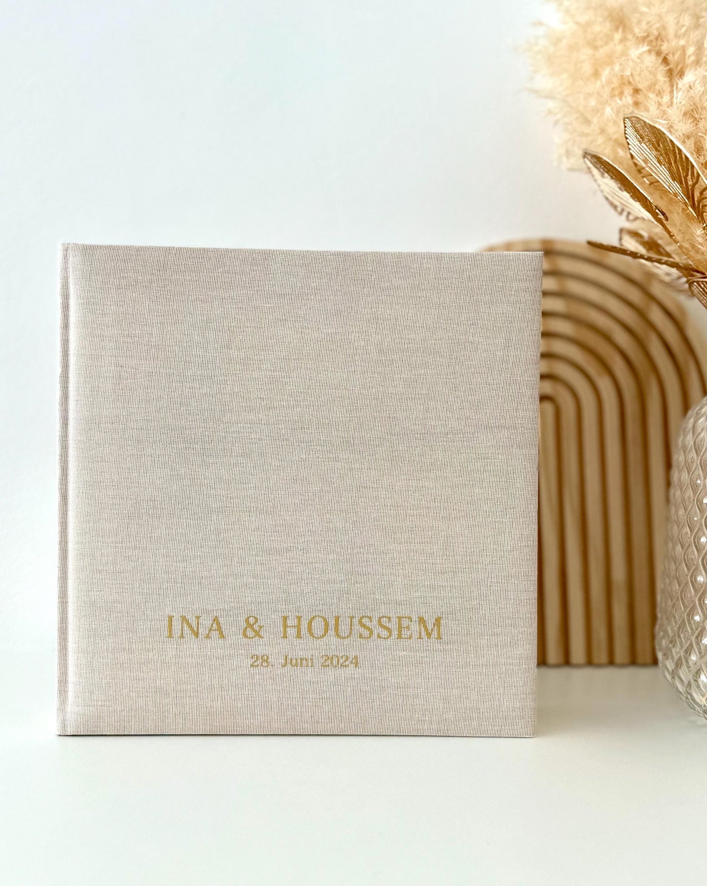 Fotoalbum Leinen personalisiert | Hochzeit