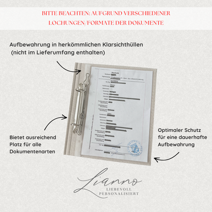 Stammbuch personalisiert aus Leinen