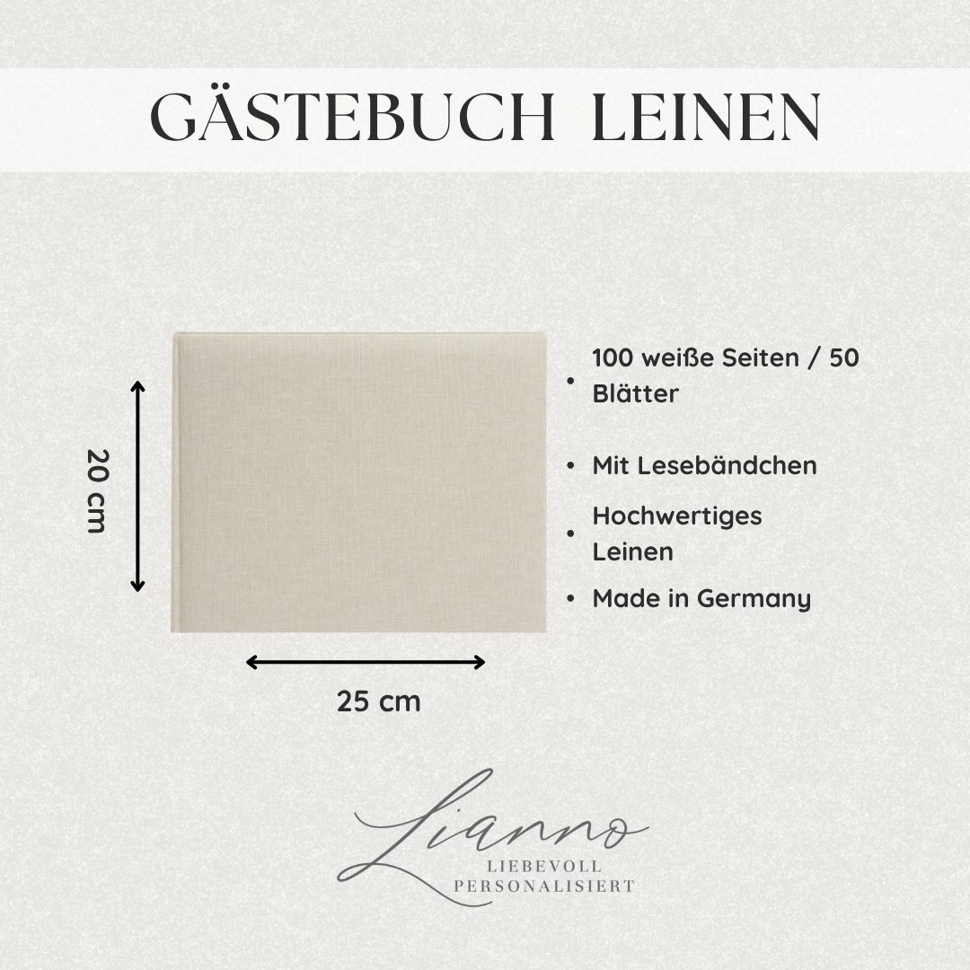 Edles Gästebuch Leinen "Classic"