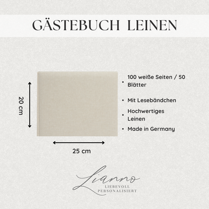Edles Gästebuch Leinen "Classic"