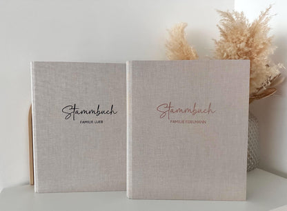 Stammbuch personalisiert aus Leinen