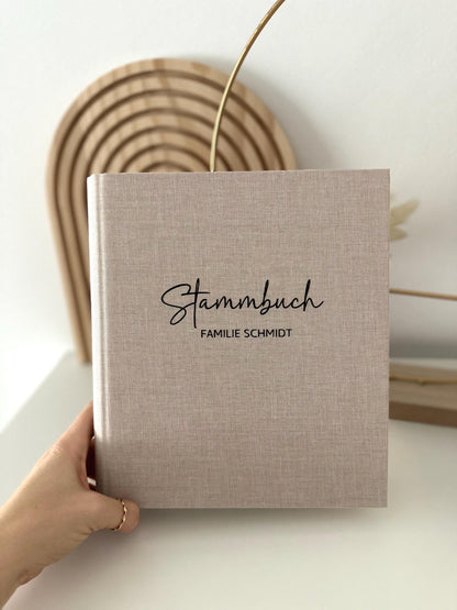 Stammbuch personalisiert aus Leinen