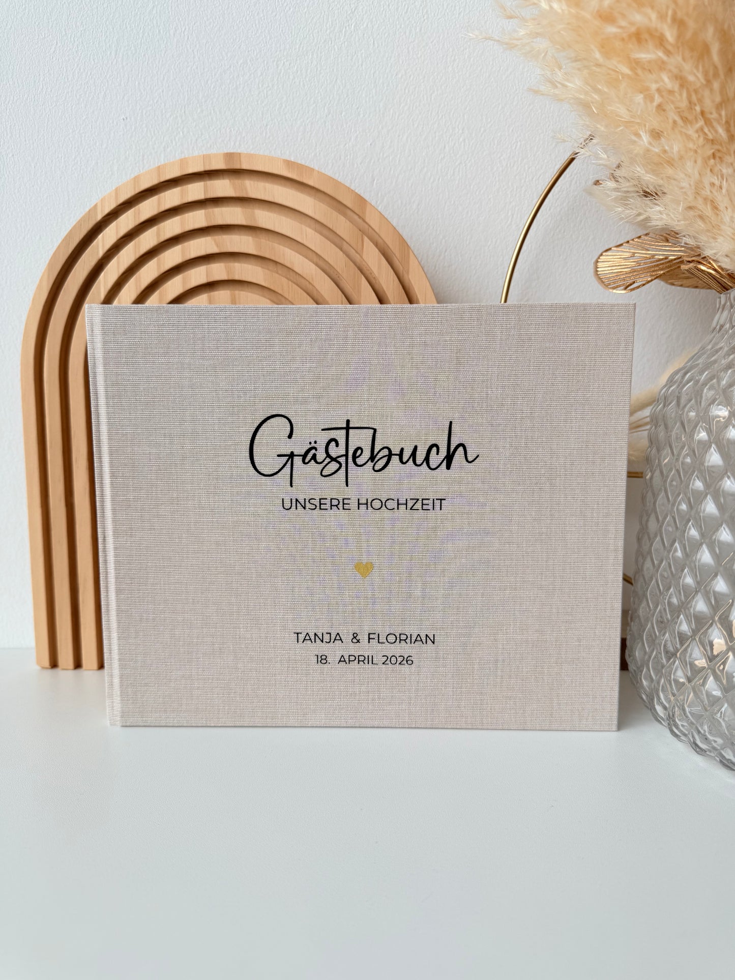 Personalisiertes Gästebuch Leinen