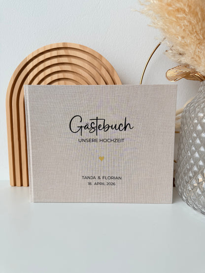 Personalisiertes Gästebuch Leinen