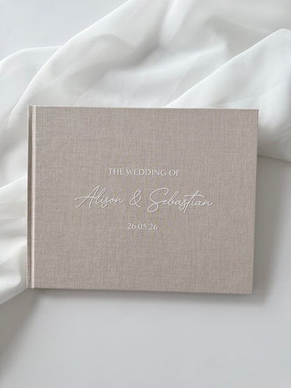 Gästebuch Leinen Hochzeit "THE WEDDING OF"
