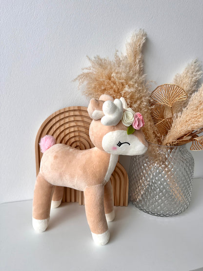 Personalisiertes Kuscheltier Reh oder Einhorn