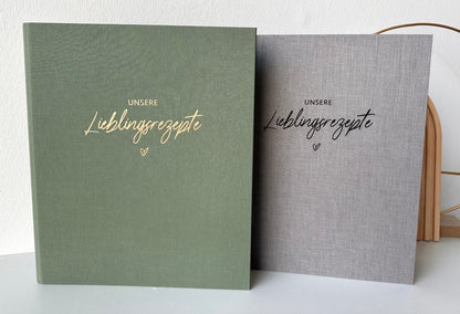 Rezept Ordner „Unsere Lieblingsrezepte“ Leinen A4
