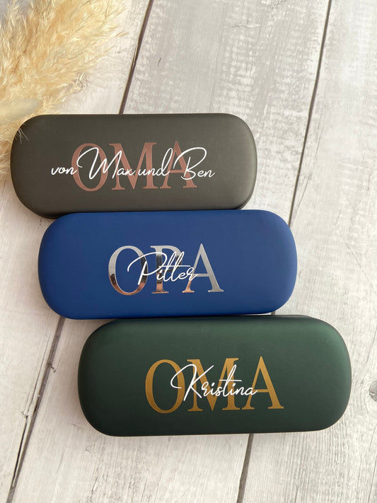 Personalisiertes Brillenetui aus Hartschale | Oma | Opa | Mama | Papa |