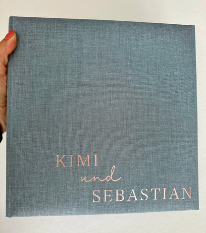 Fotoalbum aus Leinen personalisiert