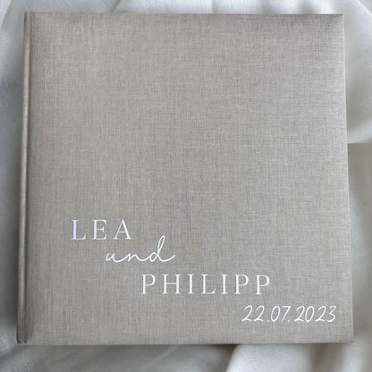 Fotoalbum aus Leinen personalisiert