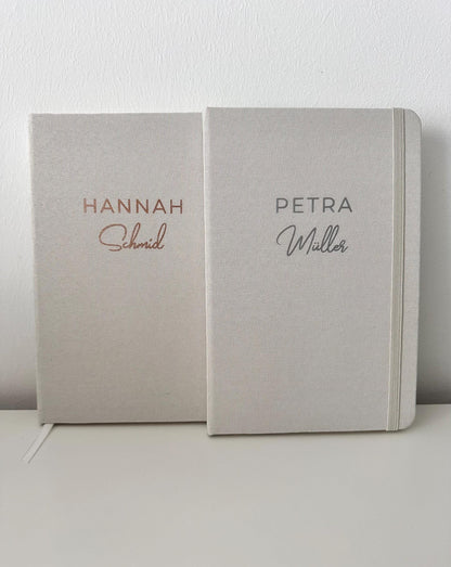 Notizbuch mit Name