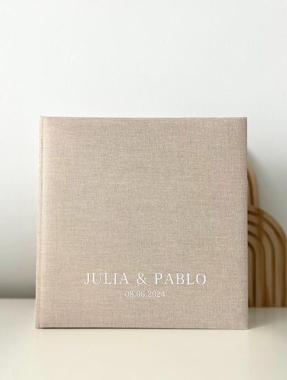 Fotoalbum Leinen personalisiert | Hochzeit