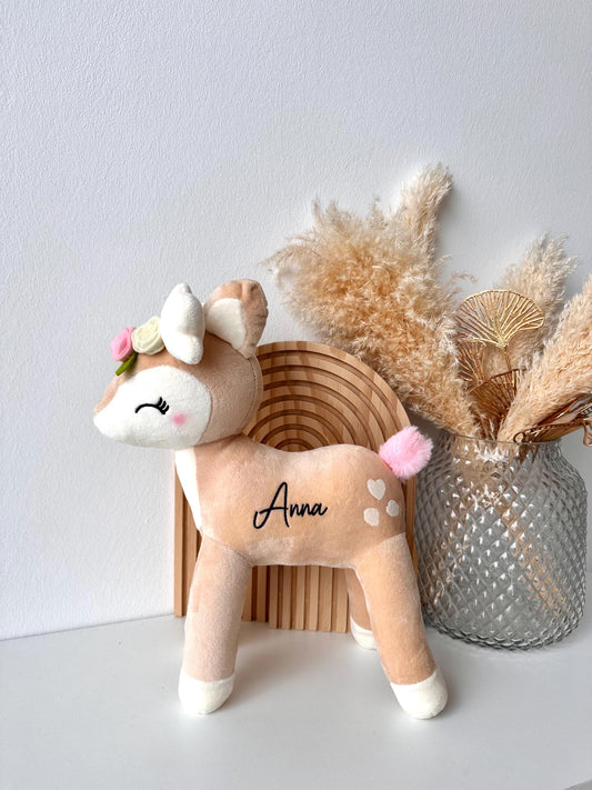 Personalisiertes Kuscheltier Reh oder Einhorn